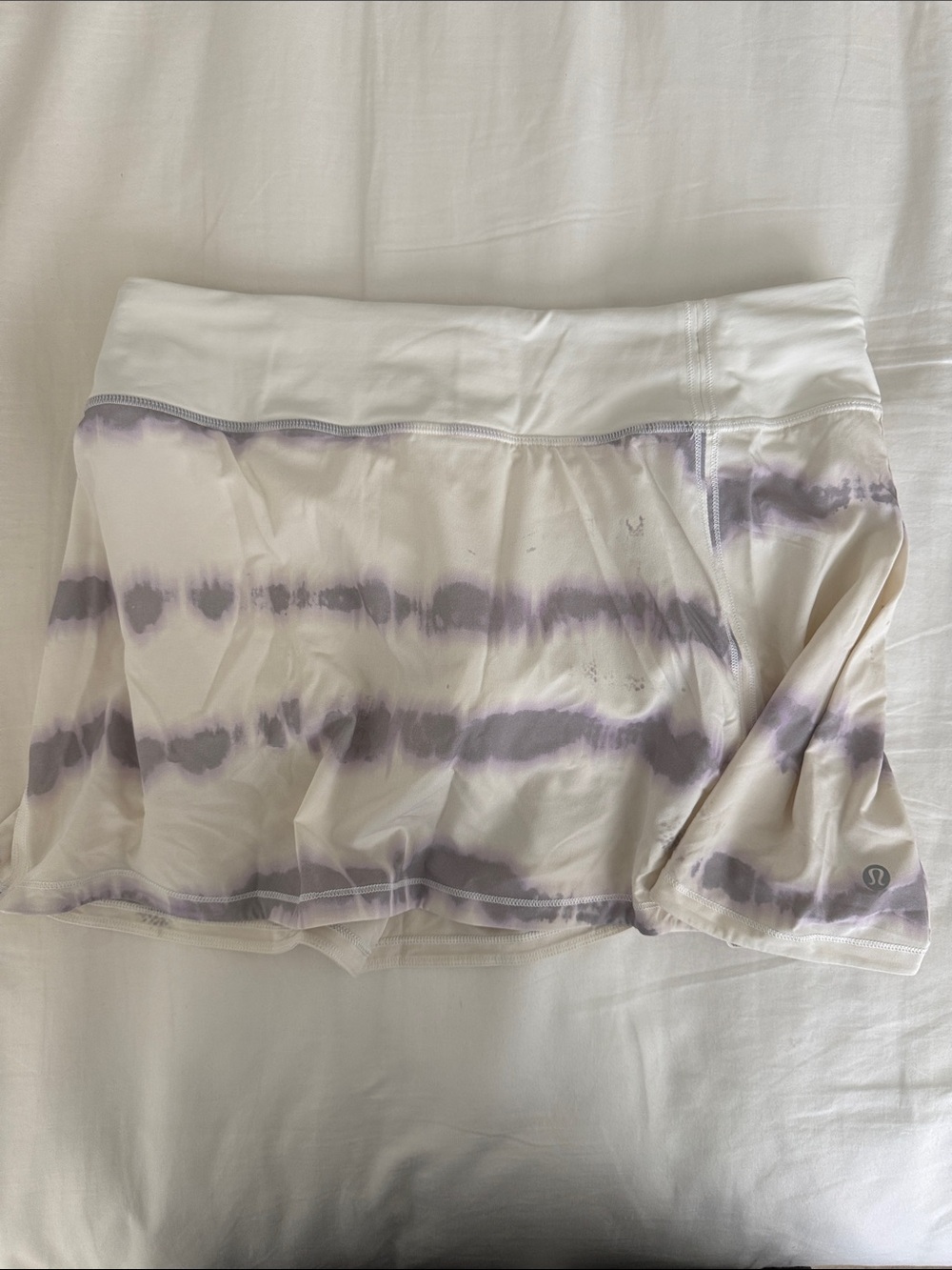 lululemon athletica Cream and Light Purple Tie-Dye Mini Skirt